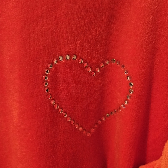 Cat & Jack Red Ruffle Heart Sweater - Picture 3 of 4